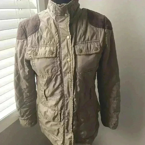 Banana Republic Womens Olive GreenS Quilted Jacket S - Picture 2 of 13